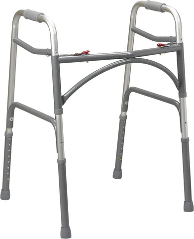 Bariatric Aluminum Adult Folding Walker, Two Button