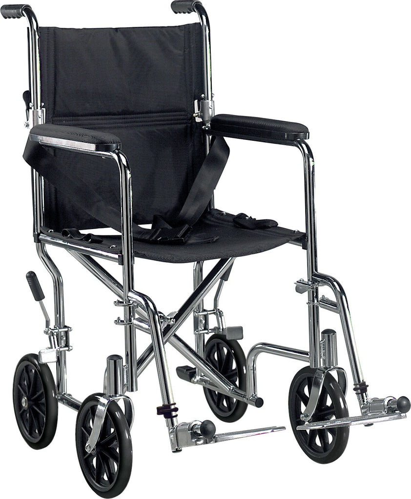 Deluxe Go-Kart Chrome Transport Chair